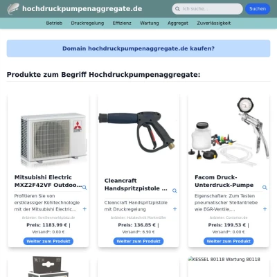 Screenshot hochdruckpumpenaggregate.de