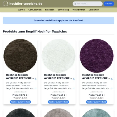 Screenshot hochflor-teppiche.de