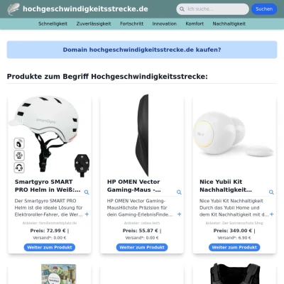 Screenshot hochgeschwindigkeitsstrecke.de