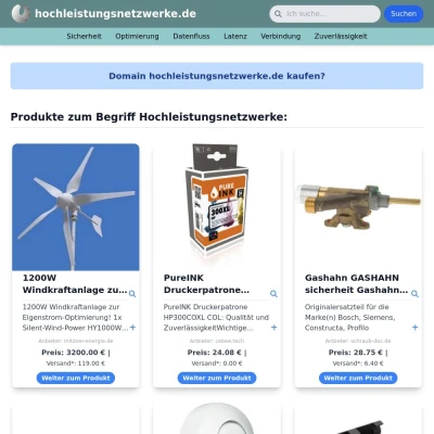 Screenshot hochleistungsnetzwerke.de