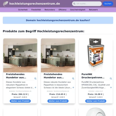 Screenshot hochleistungsrechenzentrum.de