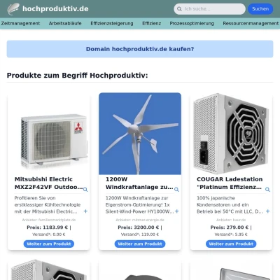 Screenshot hochproduktiv.de