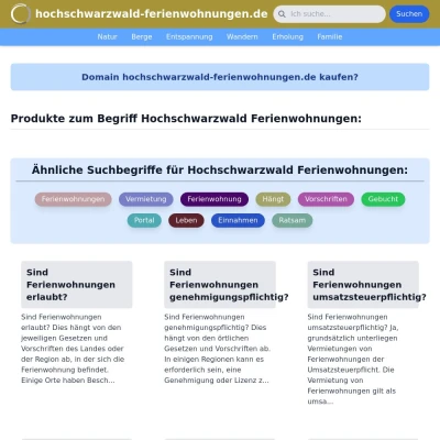 Screenshot hochschwarzwald-ferienwohnungen.de