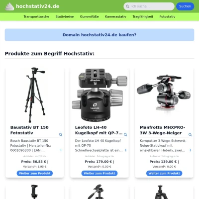 Screenshot hochstativ24.de