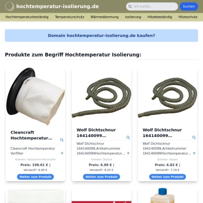 Screenshot hochtemperatur-isolierung.de