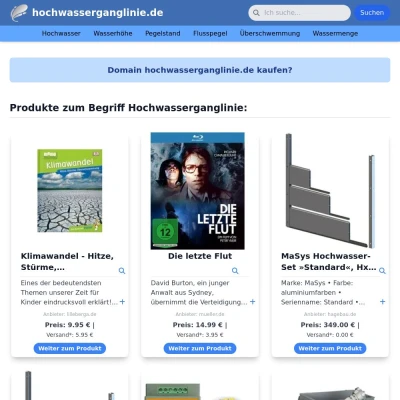 Screenshot hochwasserganglinie.de