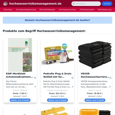 Screenshot hochwasserrisikomanagement.de