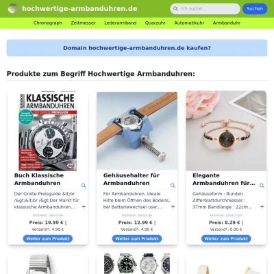 Screenshot hochwertige-armbanduhren.de