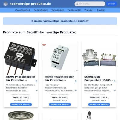 Screenshot hochwertige-produkte.de