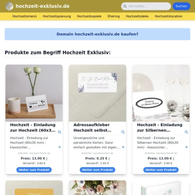 Screenshot hochzeit-exklusiv.de