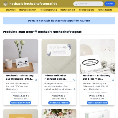 Screenshot hochzeit-hochzeitsfotograf.de