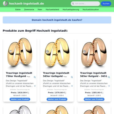 Screenshot hochzeit-ingolstadt.de