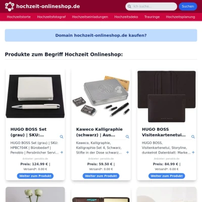 Screenshot hochzeit-onlineshop.de