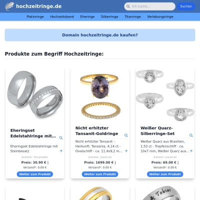 Screenshot hochzeitringe.de