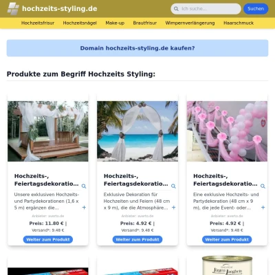 Screenshot hochzeits-styling.de