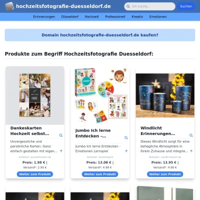 Screenshot hochzeitsfotografie-duesseldorf.de