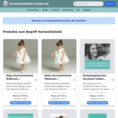 Screenshot hochzeitskleid-online.de