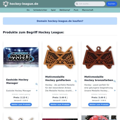 Screenshot hockey-league.de