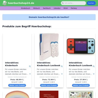 Screenshot hoerbuchshop24.de