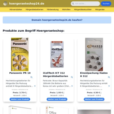 Screenshot hoergeraeteshop24.de