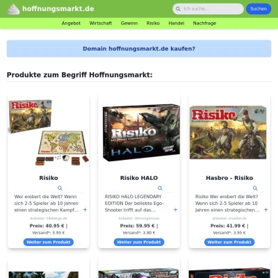 Screenshot hoffnungsmarkt.de