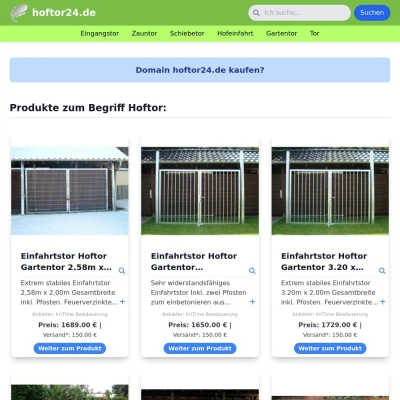Screenshot hoftor24.de