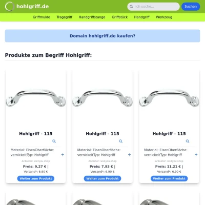 Screenshot hohlgriff.de