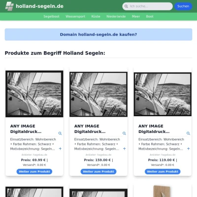 Screenshot holland-segeln.de