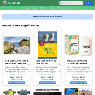 Screenshot hollum.de