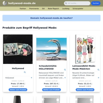 Screenshot hollywood-mode.de