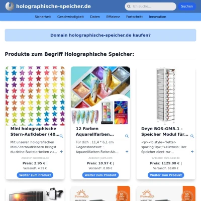Screenshot holographische-speicher.de