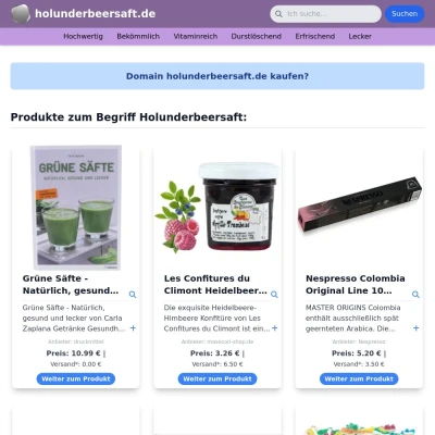 Screenshot holunderbeersaft.de