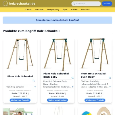 Screenshot holz-schaukel.de
