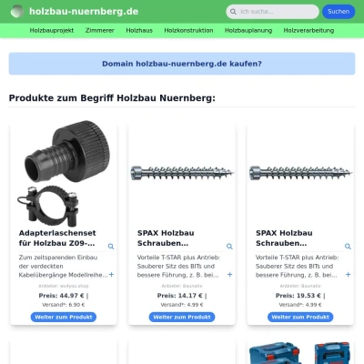 Screenshot holzbau-nuernberg.de