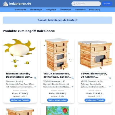 Screenshot holzbienen.de