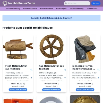 Screenshot holzbildhauer24.de