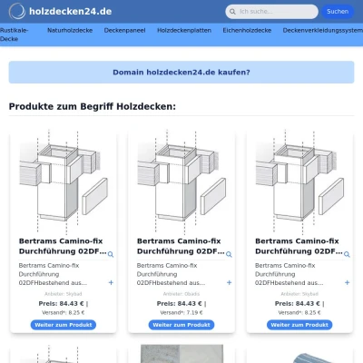 Screenshot holzdecken24.de