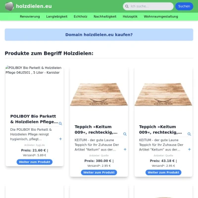 Screenshot holzdielen.eu
