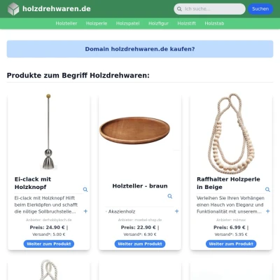 Screenshot holzdrehwaren.de