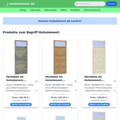 Screenshot holzelement.de