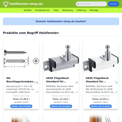 Screenshot holzfenster-shop.de