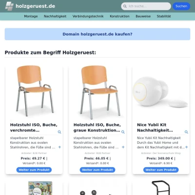 Screenshot holzgeruest.de