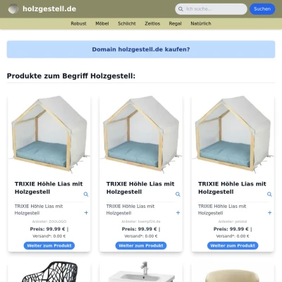 Screenshot holzgestell.de
