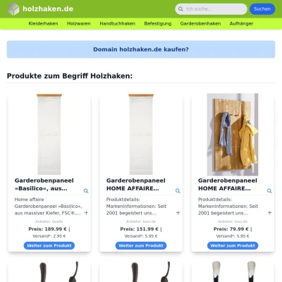 Screenshot holzhaken.de