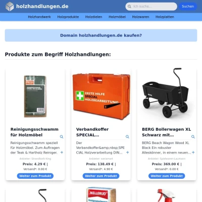 Screenshot holzhandlungen.de