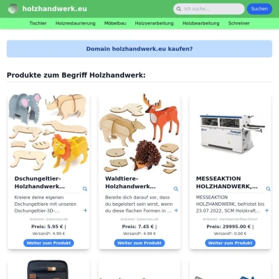 Screenshot holzhandwerk.eu