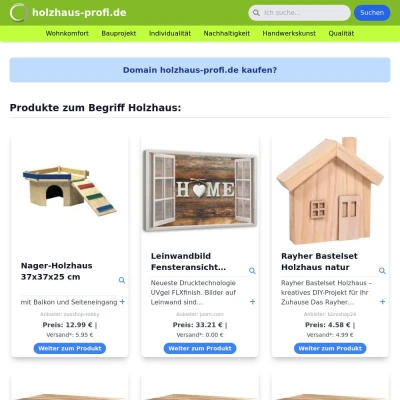 Screenshot holzhaus-profi.de