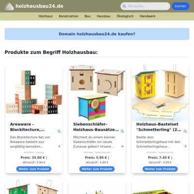 Screenshot holzhausbau24.de