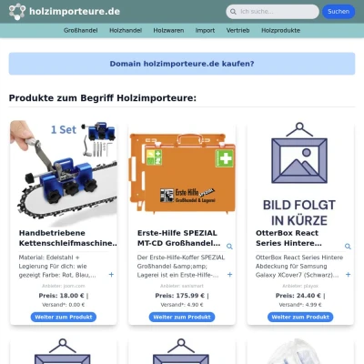 Screenshot holzimporteure.de