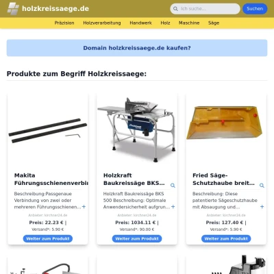 Screenshot holzkreissaege.de